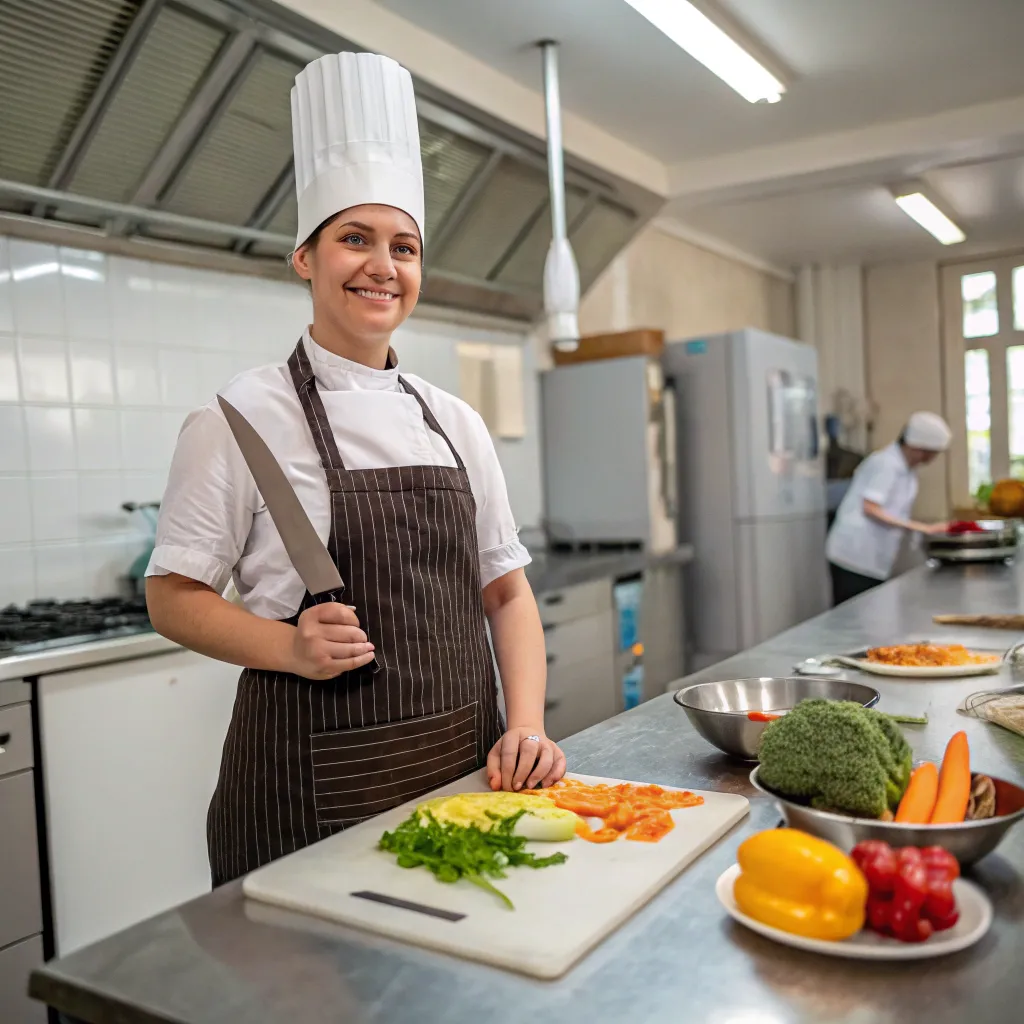 Cooking course participant